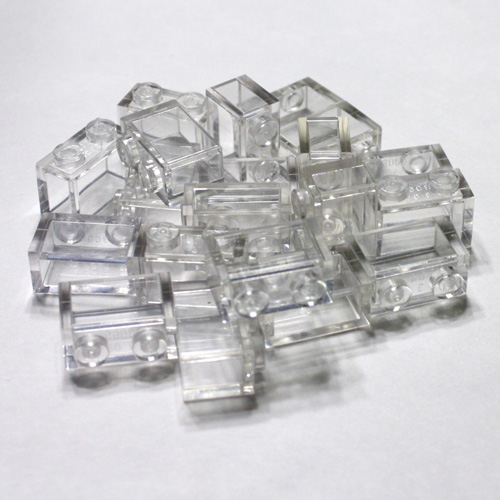 New Lego 20 1x2 Brick Translucent//Clear 3065 Window//Glass Starwars joblot Bulk